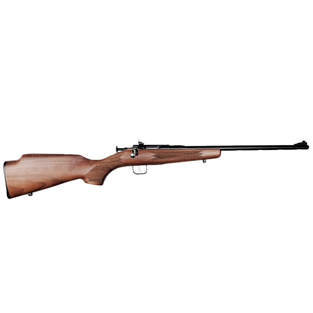 Crickett 00002 Deluxe The Original Youth Deluxe Single Shot 16.10" Blued Tapered Barrel, Blued Steel Receiver, Fixed American Walnut Stock, EZ Loader