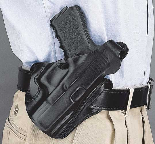 DeSantis Thumb Break Scabbard OWB Black Leather S&W Shield 9 EZ Right Hand