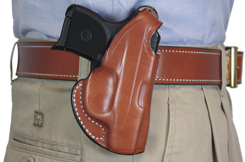 DeSantis Thumb Break Scabbard Right-Hand OWB Holster SIG P250/320 Tan Leather