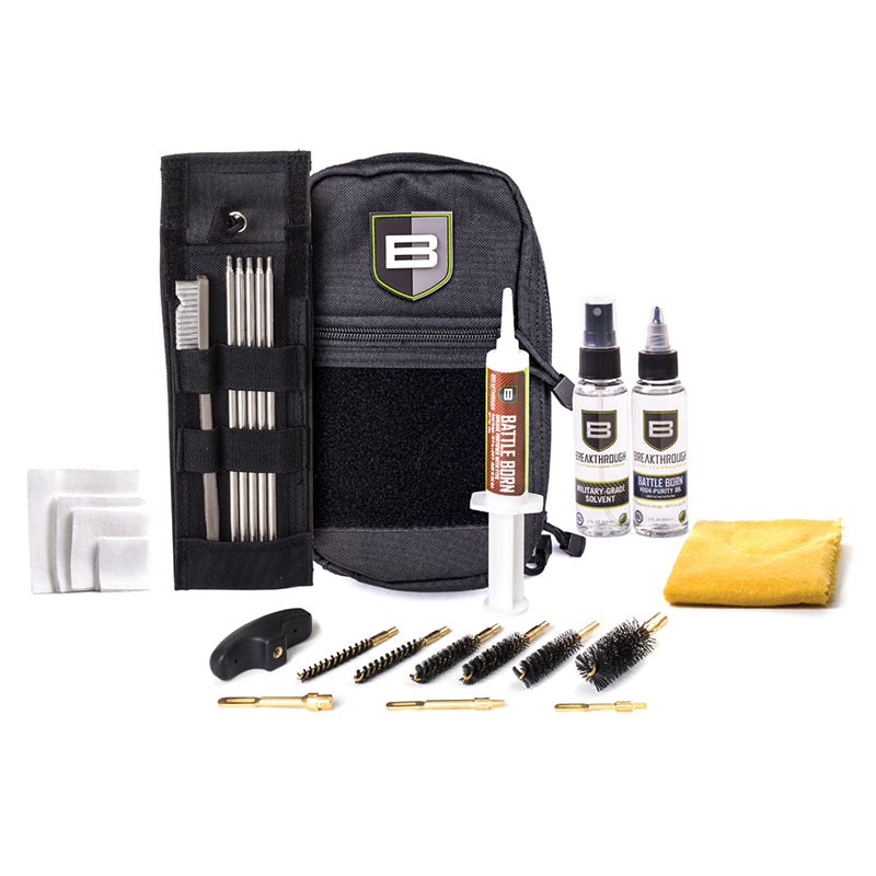 Break Through BT-LOC-U-BLK Stainless Rod Cleaning Kit 22 Cal to 12 Gauge MOLLE Pouch