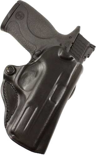 DeSantis Mini Scabbard Right-Hand OWB Leather Holster 1911 4-4.25" Black