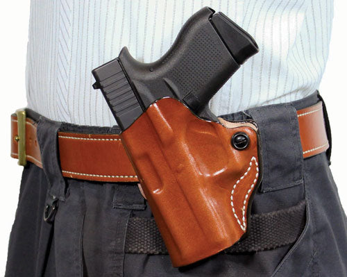 DeSantis Mini Scabbard Left-Hand OWB Leather Holster SIG P365 Tan