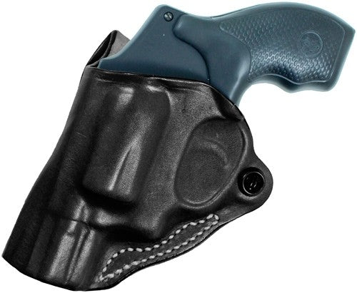 DeSantis Mini Scabbard Left-Hand OWB Leather Holster J-Frame 2-2.25" Black