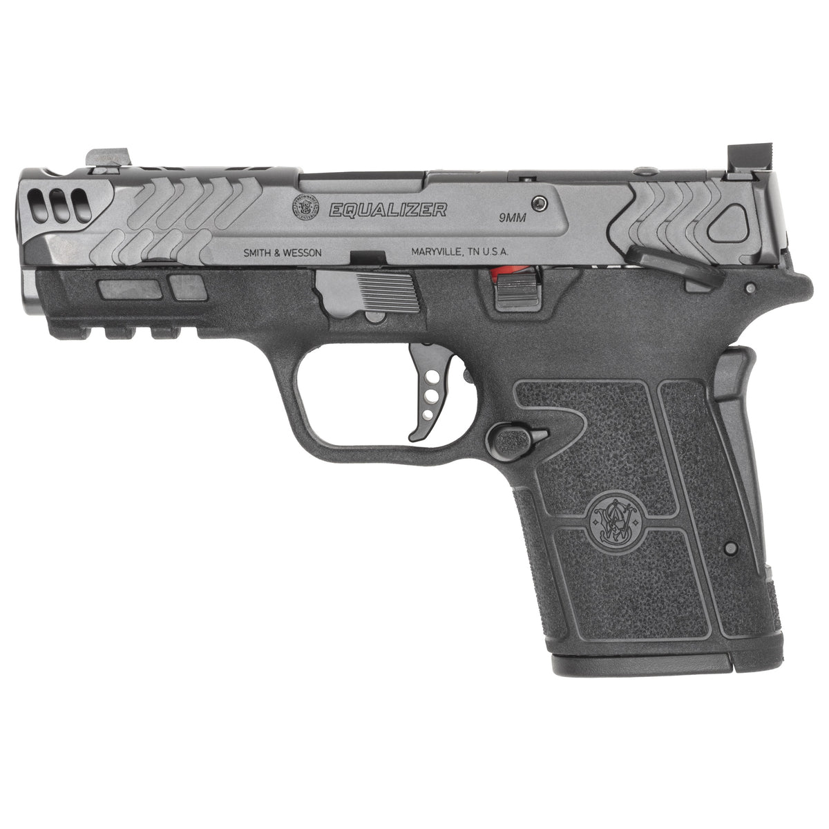 Smith & Wesson 14412 Performance Center Equalizer Micro-Compact Frame 9mm Luger 10+1 3.68" Black Armornite Stainless Steel Barrel & Optic Ready/Ported/Serrated Slide, Black Polymer Frame w/Picatinny R