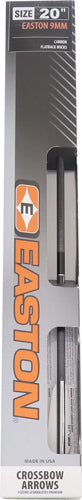 Easton 9mm Carbon Crossbow Bolt 20" Flat Back 3" Vanes 6-Pack