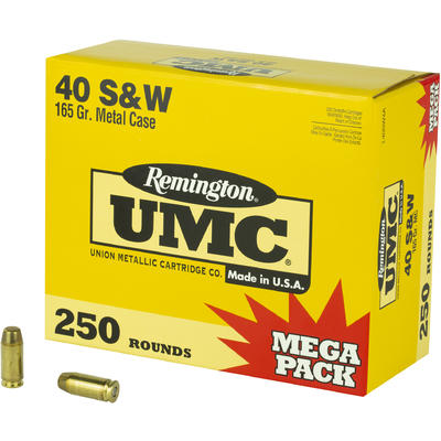 Remington .40 S&W 23773 UMC Mega Pack Full Metal Jacket FMJ 165 Grain