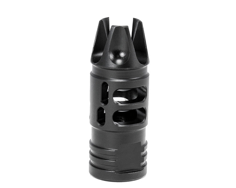 Mission First Tactical AR-15 3 Prong Muzzle Brake, 223REM/556NATO, 416 Stainless Steel, Black Nitride Finish