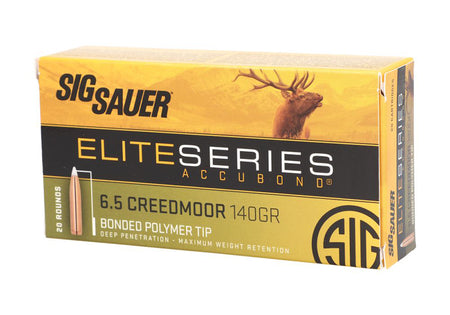 Sig Sauer 6.5mm Creedmoor E65CMAB14020 Elite Hunting Nosler AccuBond 140 Grain