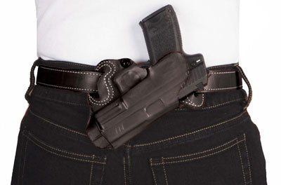 DeSantis Small of Back Right Hand OWB Leather Holster S&W J-Frame 2-2.25 Inch Black