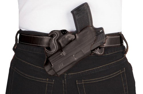 DeSantis Small of Back Right Hand OWB Leather Holster Colt 1911 Black