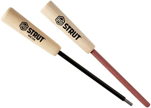 HS Strut Pot Style Turkey Call Striker Twin Pack Wire Stik and Purple Heart