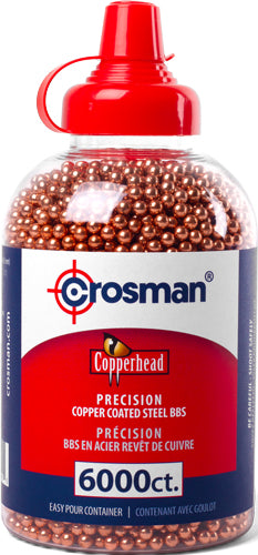 Crosman Copper Coated BBs 6-Pack Case 6000 Per Pack Airgun Ammo