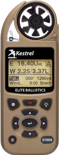 Kestrel 5700X Elite Applied Ballistics Weather Meter Desert Tan
