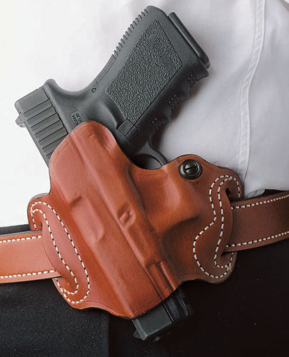 DeSantis Mini Slide Left Hand OWB Leather Holster for Sig P365 Tan