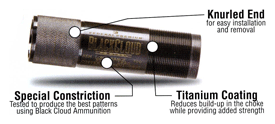 Carlsons 12 Gauge Black Cloud Long-Range Choke Tube, Accu-Mag