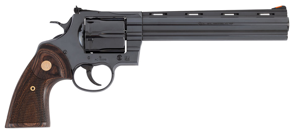 Colt Anaconda .44 Mag 6-Shot 8" Blued Revolver, Hogue Finger Grooved Grip