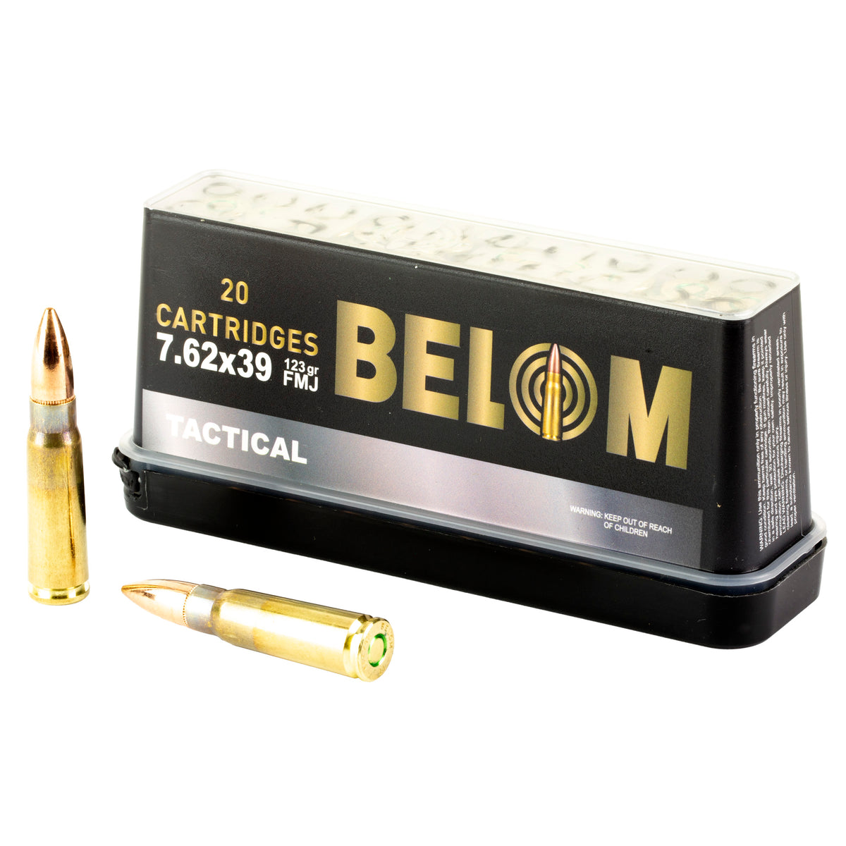 Belom 7.62x39mm BEL8606110608093 Tactical Full Metal Jacket FMJ 123 Grain