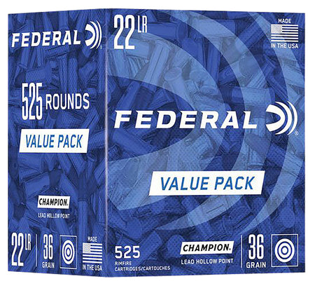 Federal 747 Lead Hollow Point Champion Training Value Pack 36 Grain .22 Long Rifle 1260 fps