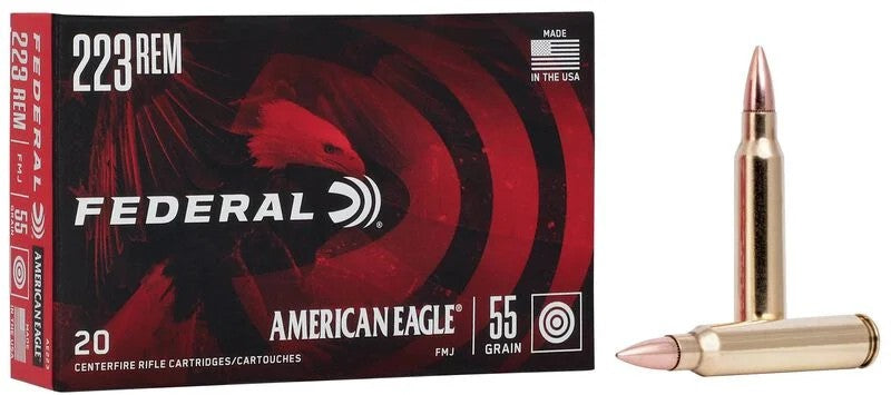 American Eagle .223 Remington AE223 029465084820 Full Metal Jacket Boat Tail FMJBT 55 Grain