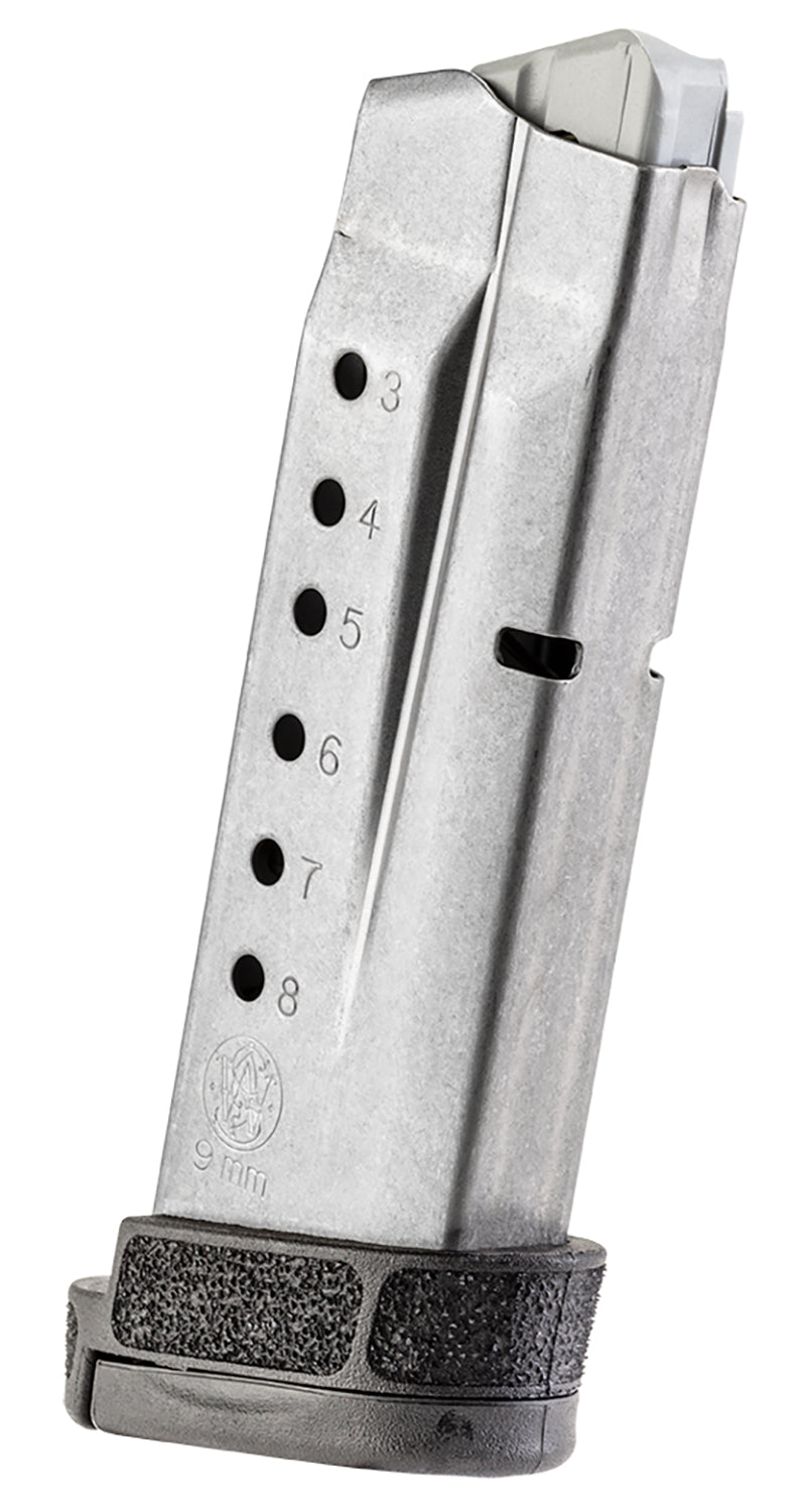 Smith & Wesson 3009876 9mm Luger 8rd Blued Steel Magazine for M&P Shield M2.0