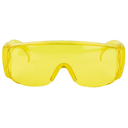 Radians Coveralls Amber Lens Safety Glasses - Fits Over Prescription, ANSI Z87.1