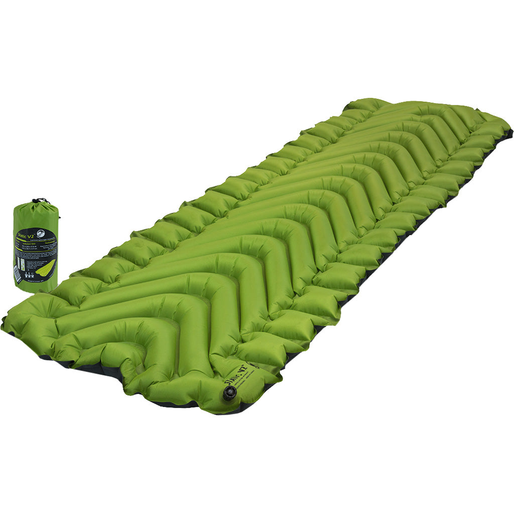 Klymit Static V2 Inflatable Backpacking Pad Light Green
