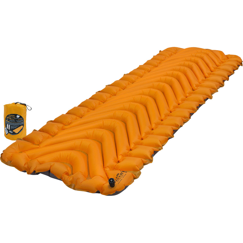 Klymit Insulated Static V Lite Backpacking Pad Mango Orange