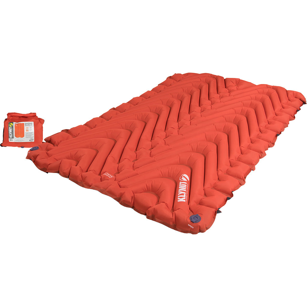 Klymit Insulated Double V Camping Air Pad Orange