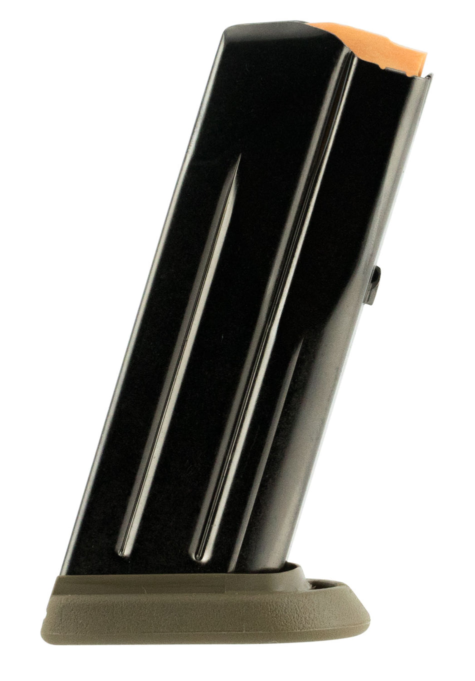 FN 20100062 FNS Compact 12-Round 9mm Luger Pistol Magazine Black with FDE Base Pad Steel
