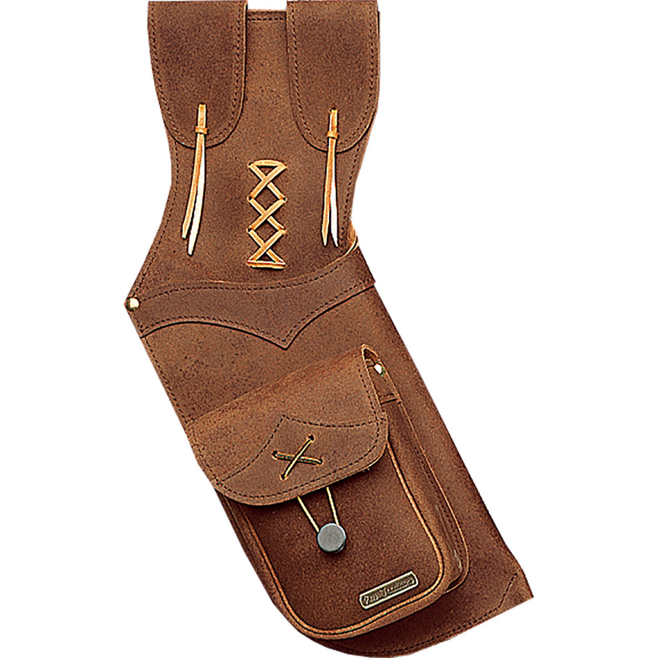 Neet T-2595 Burgundy Leather Archery Field Quiver RH