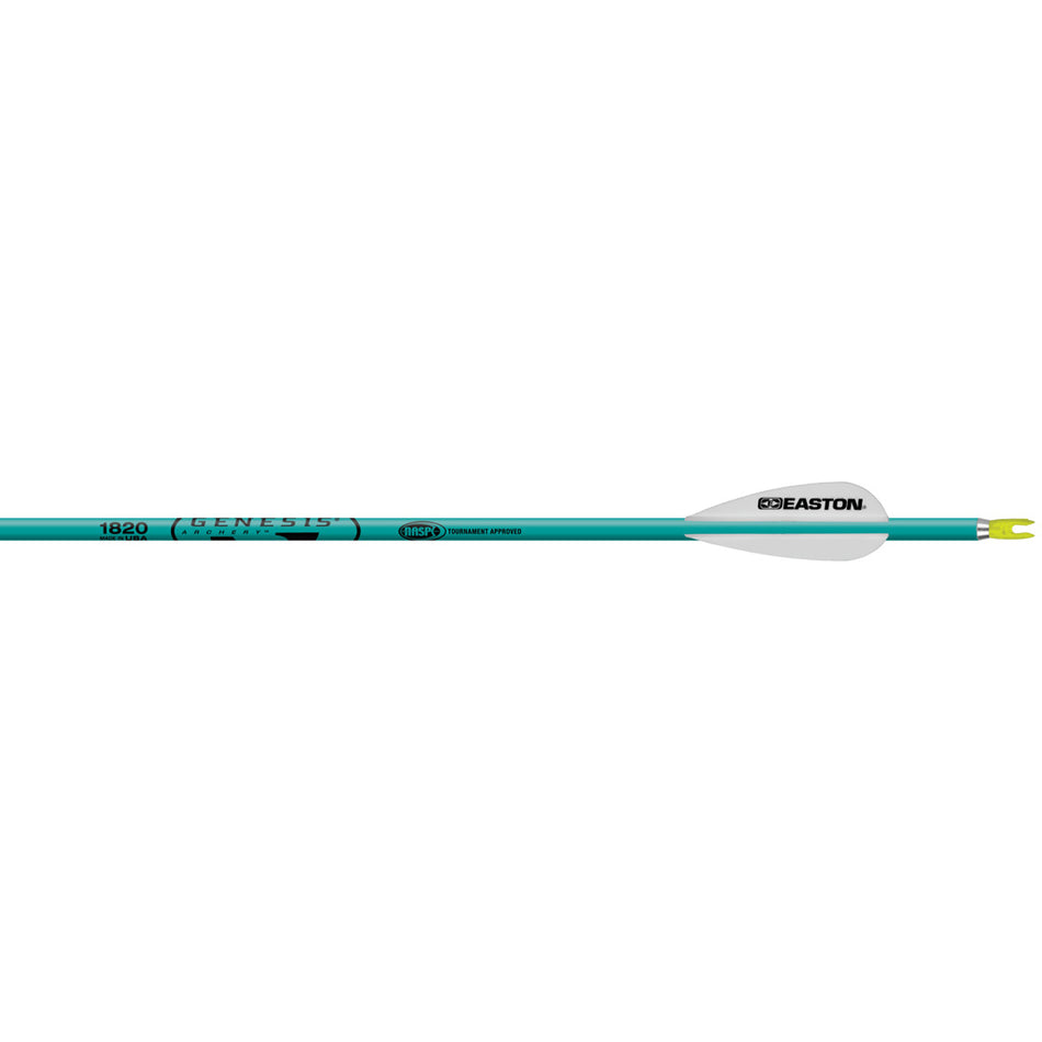 Easton Genesis 3-Inch Vane Arrows Teal 36 Pack