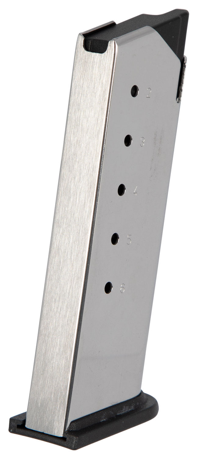Springfield Armory XD-E XDE5006 6-Round Flush Fit .45 ACP Stainless Steel Magazine