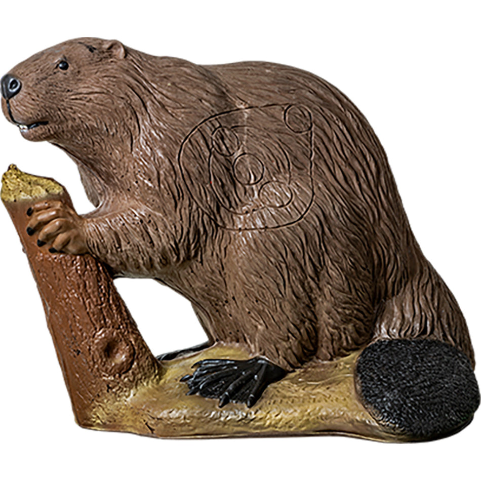 Rinehart Beaver Archery Target with Multiple Scoring Rings