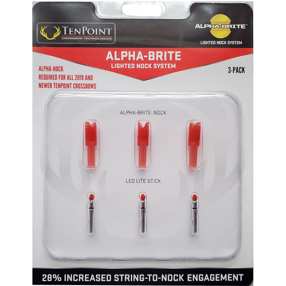 TenPoint Alpha Brite .297 Red Lighted Nock Kit 3 pk.