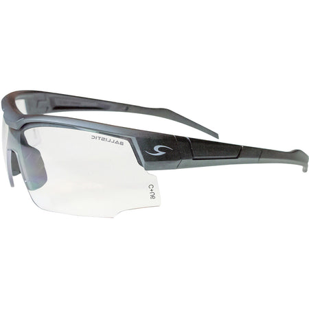 Radians SkyBow Shooting Glasses Ballistic Rated Clear Lens Blue/Gray Frame