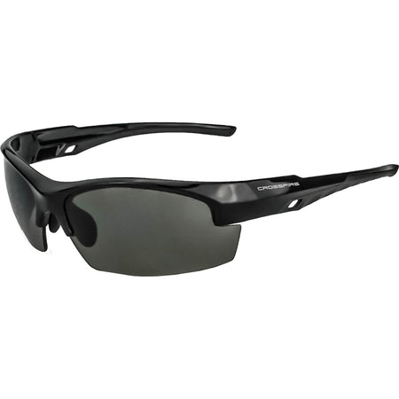 Crossfire Firestreak Black/Smoke Premium Shooting Glasses Adjustable Nosepiece