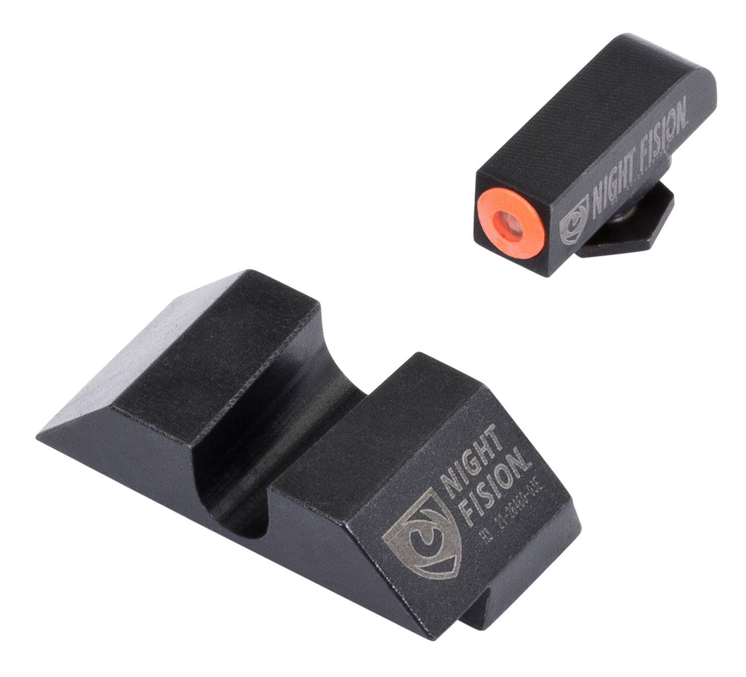 Night Fision Tritium Night Sight Set Green Front Orange Outline Black Rear for Glock 17/19/22/23