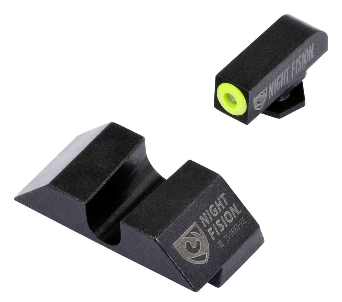 Night Fision Tritium Night Sight Set Green Front Yellow Outline Black Rear for Glock 17/19/22/23