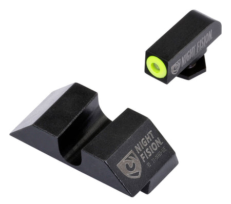 Night Fision Tritium Night Sight Set Green Front Yellow Outline Black Rear for Glock 17/19/22/23