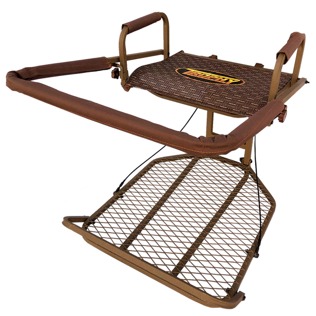 Trophy Treestands Explorer Steel Hang-On Stand with Shooting Rail and Footrest