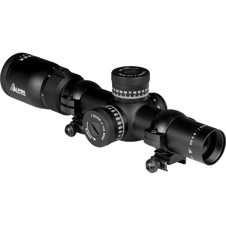 Alpen Apex 1-6x24 Rifle Scope 30mm Tube First Focal Plane