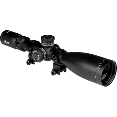Alpen Apex XP 2.5-15X50 Riflescope FFP 30mm Tube WBDC-A Reticle with Picatinny Rings