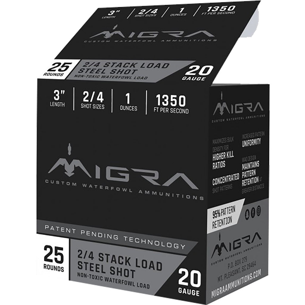Migra Ammunitions 20 Gauge M20S24 Combinational 686162340101 3" 1oz 2/4 Shot