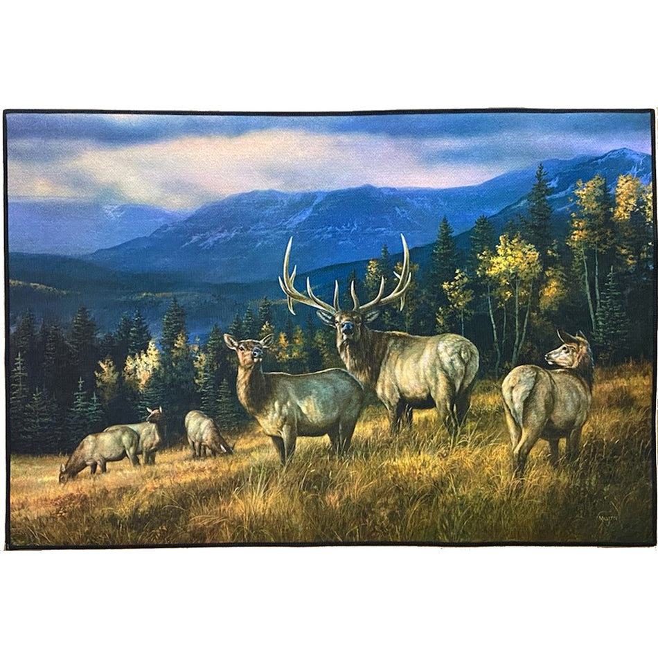 Custom Printed Elk Rug Autumn Gold 37x52 Inch