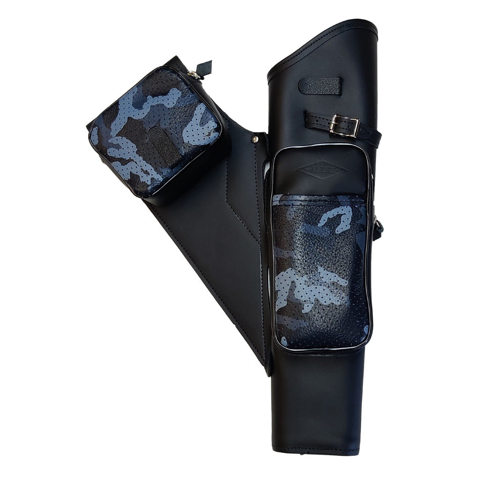 Neet NT-2100 19-Inch Leather Target Quiver Right Hand Black/Blue Camo