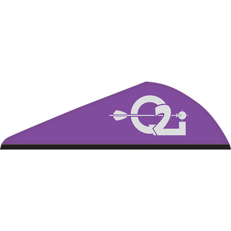 Q2i Rapt-X Violet Archery Vanes 2 in. Pack of 100