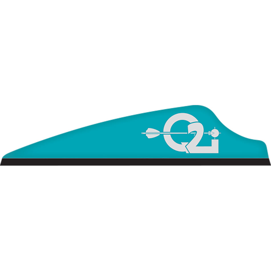 Q2i Fusion X-II Teal Archery Vanes 2.1 in. Pack of 100
