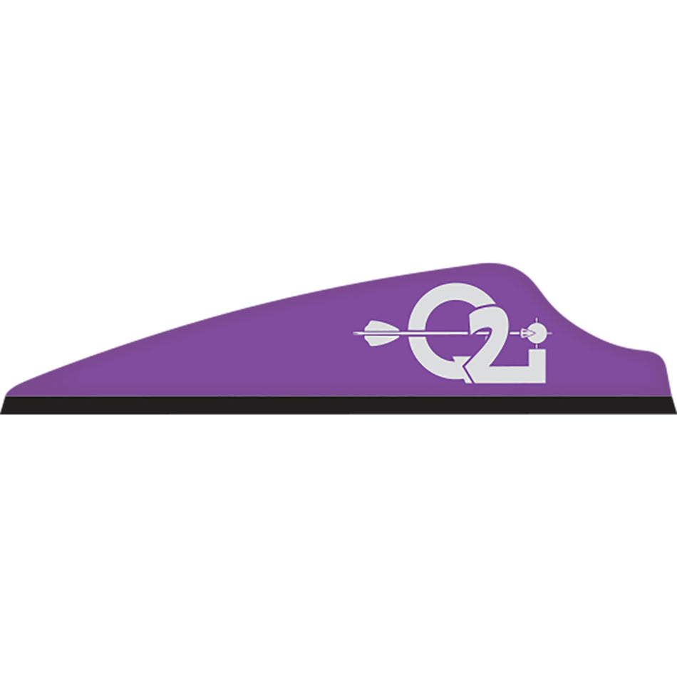 Q2i Fusion X-II Violet Archery Vanes 2.1 in. Pack of 100