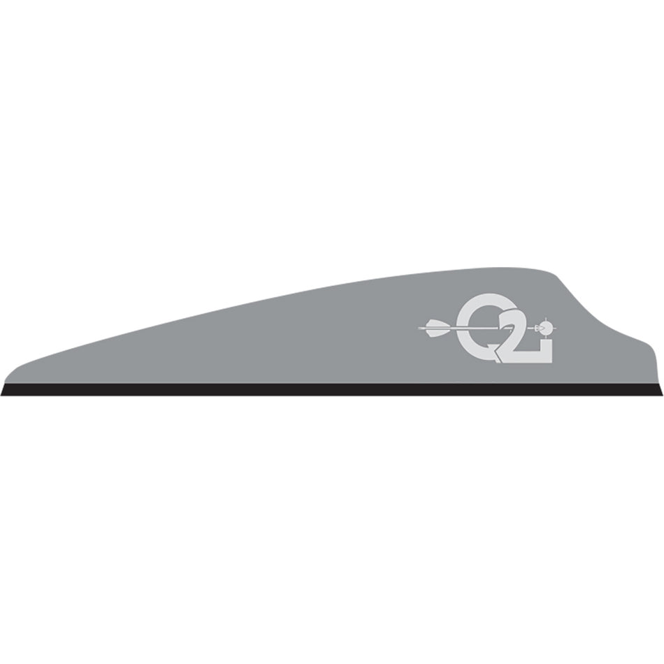 Q2i Fusion X-II Grey Archery Vanes 2.5 in. Pack of 100