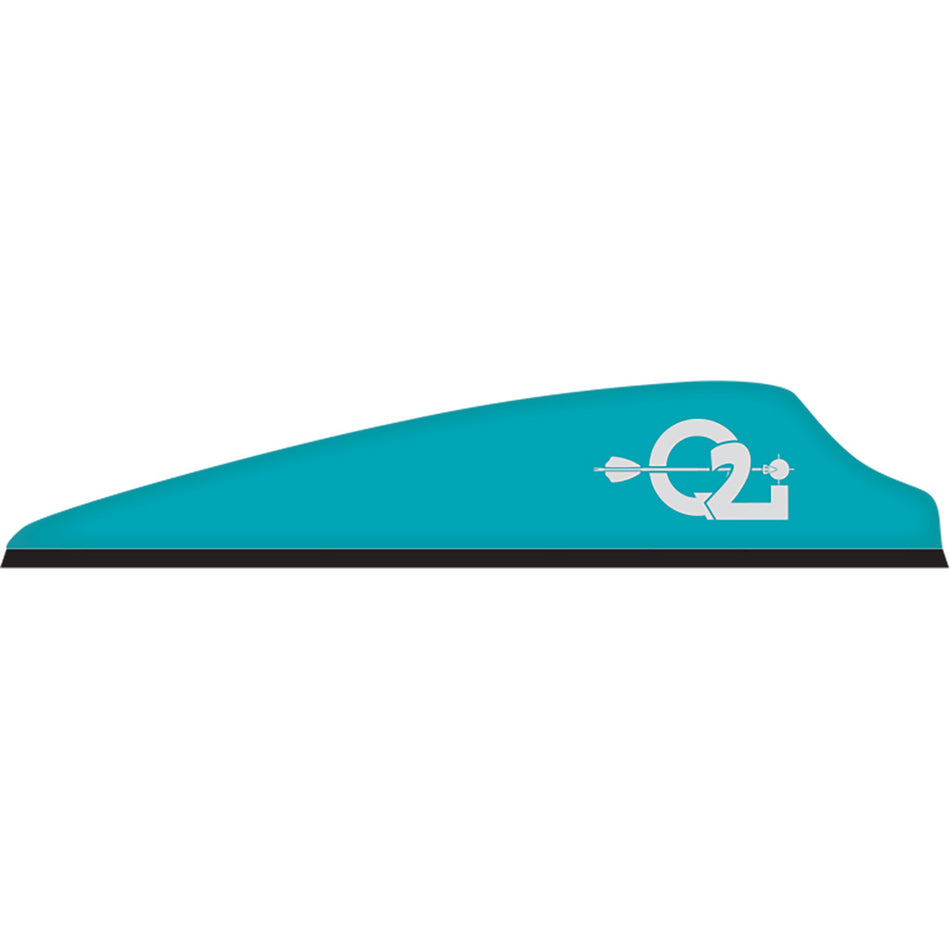 Q2i Fusion X-II Teal Archery Vanes 2.5 in. Pack of 100